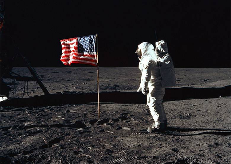 American Flag on the Moon