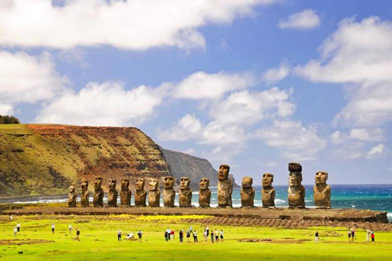 Tourists on Easter Island